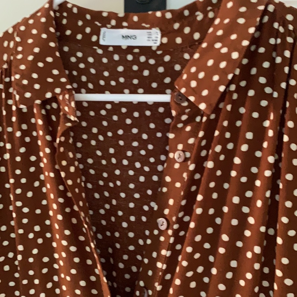 Mango polka dot midi/maxi dress - Picture 5 of 9